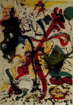 抽象表現主義 Painting - 無題 1942 抽象表現主義